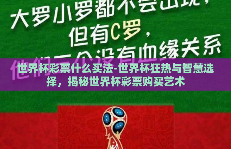 世界杯彩票什么买法-世界杯狂热与智慧选择,揭秘世界杯彩票购买艺术 世界杯彩票什么买法-世界杯狂热与智慧选择,揭秘世界杯彩票购买艺术