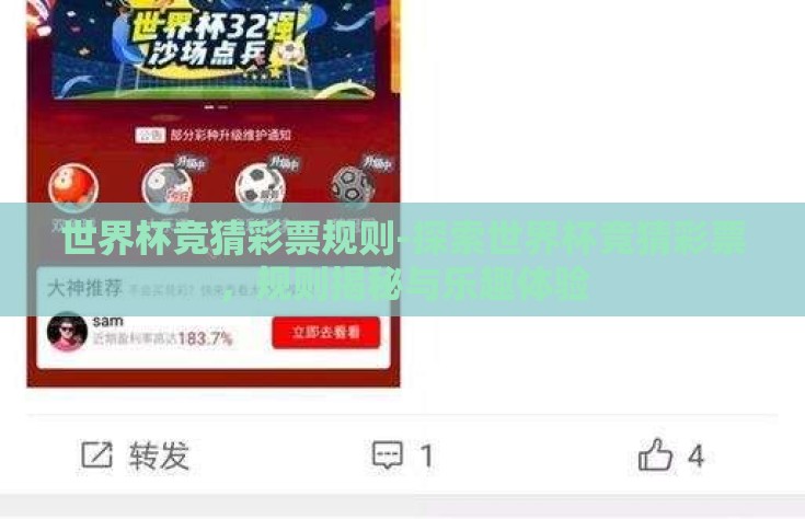 世界杯竞猜彩票规则-探索世界杯竞猜彩票，规则揭秘与乐趣体验