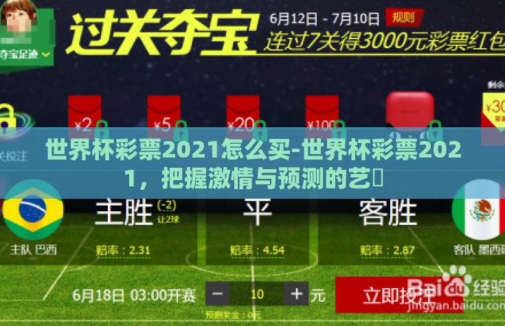 世界杯彩票2021怎么买-世界杯彩票2021，把握激情与预测的艺蕅