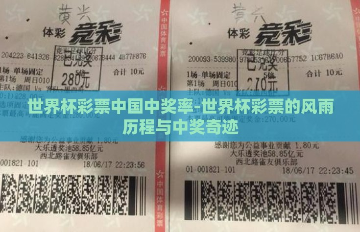 世界杯彩票中国中奖率-世界杯彩票的风雨历程与中奖奇迹