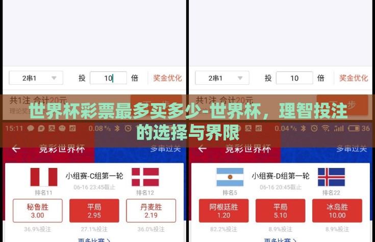 世界杯彩票最多买多少-世界杯，理智投注的选择与界限