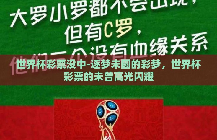 世界杯彩票没中-逐梦未圆的彩梦，世界杯彩票的未曾高光闪耀