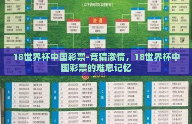 18世界杯中国彩票-竞猜激情，18世界杯中国彩票的难忘记忆