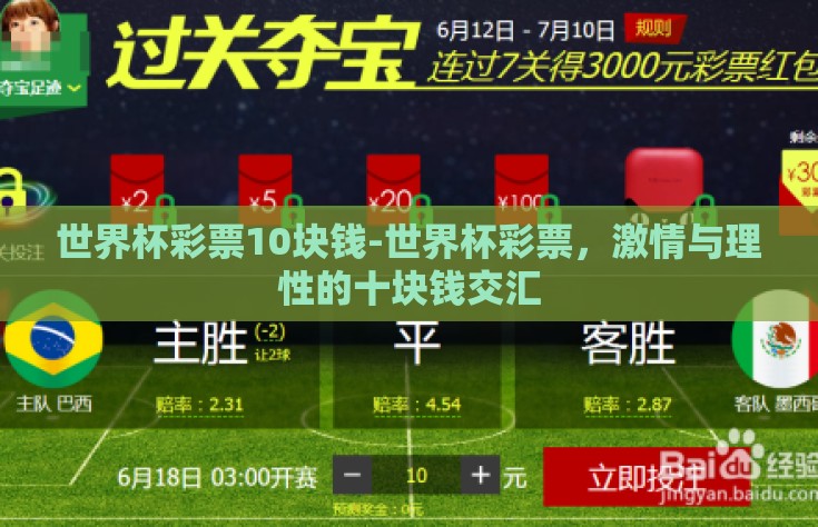 世界杯彩票10块钱-世界杯彩票，激情与理性的十块钱交汇