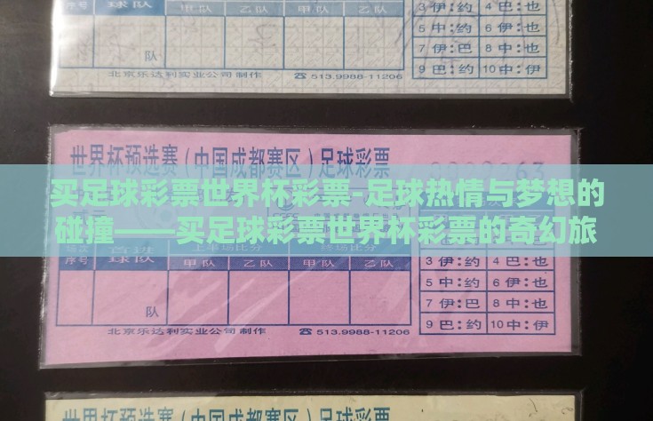 买足球彩票世界杯彩票-足球热情与梦想的碰撞——买足球彩票世界杯彩票的奇幻旅程