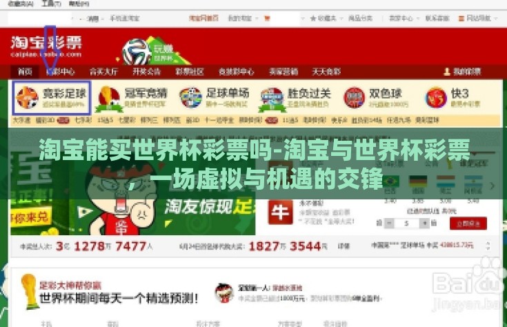淘宝能买世界杯彩票吗-淘宝与世界杯彩票，一场虚拟与机遇的交锋