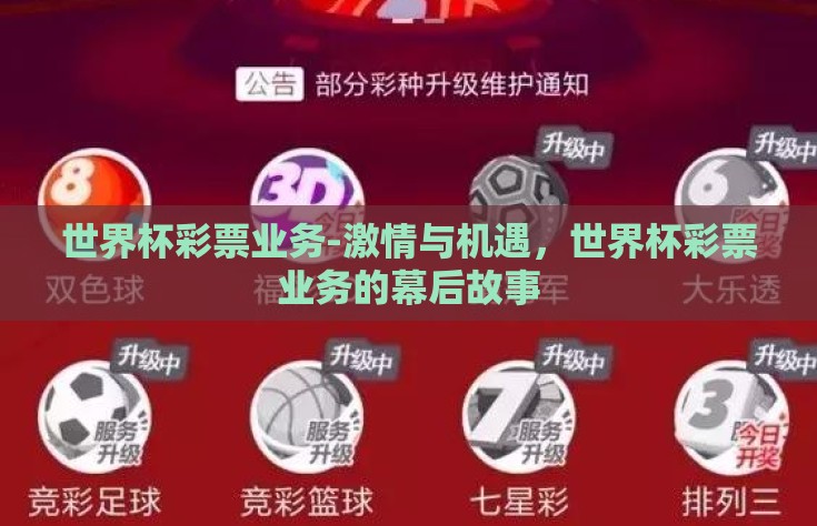 世界杯彩票业务-激情与机遇，世界杯彩票业务的幕后故事