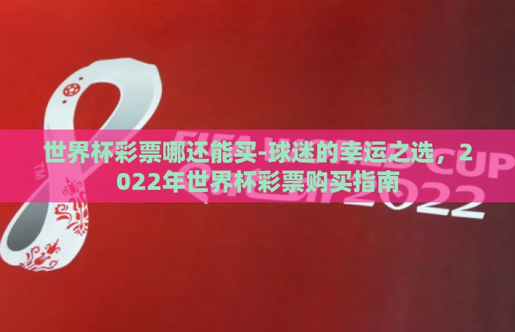 世界杯彩票哪还能买-球迷的幸运之选，2022年世界杯彩票购买指南