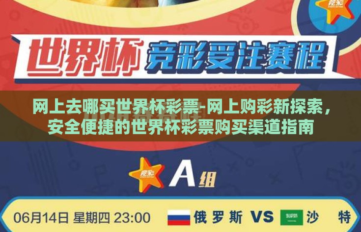 网上去哪买世界杯彩票-网上购彩新探索，安全便捷的世界杯彩票购买渠道指南