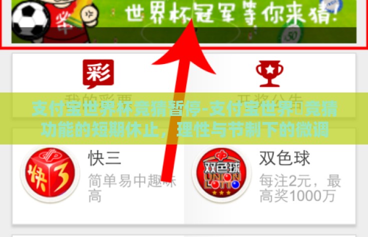 支付宝世界杯竞猜暂停-支付宝世界盃竞猜功能的短期休止，理性与节制下的微调