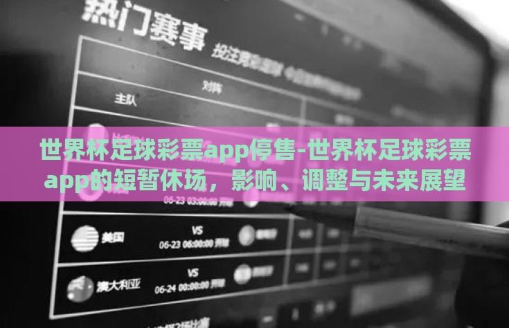 世界杯足球彩票app停售-世界杯足球彩票app的短暂休场，影响、调整与未来展望