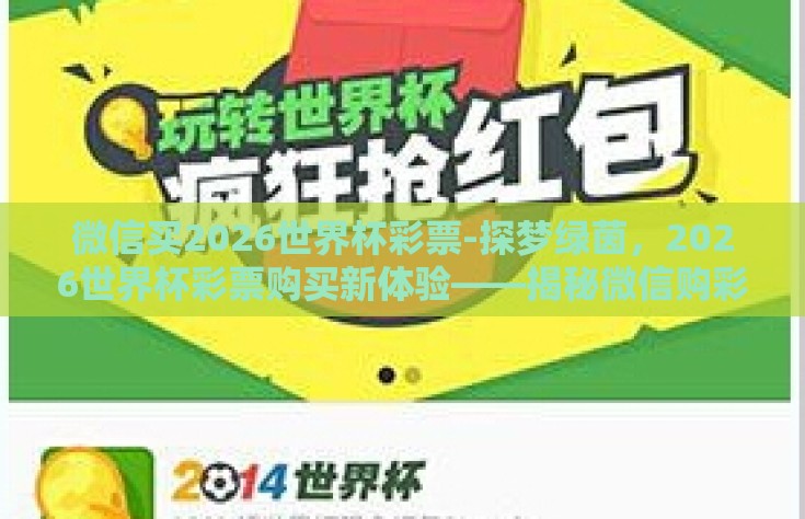 微信买2026世界杯彩票-探梦绿茵，2026世界杯彩票购买新体验——揭秘微信购彩的利与弊