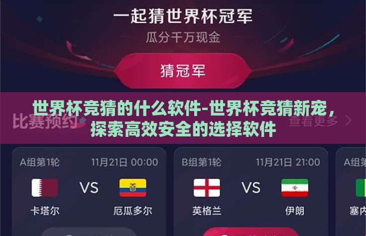 世界杯竞猜的什么软件-世界杯竞猜新宠，探索高效安全的选择软件