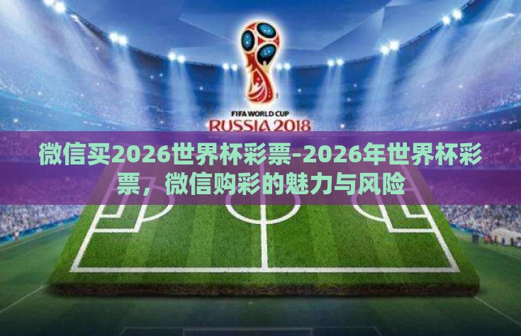 微信买2026世界杯彩票-2026年世界杯彩票，微信购彩的魅力与风险