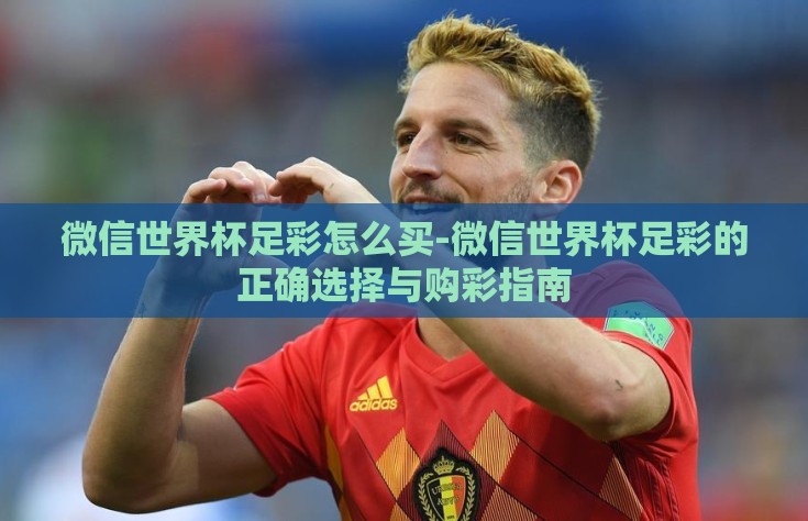 微信世界杯足彩怎么买-微信世界杯足彩的正确选择与购彩指南