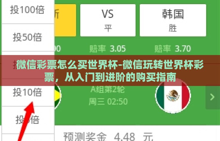 微信彩票怎么买世界杯-微信玩转世界杯彩票，从入门到进阶的购买指南