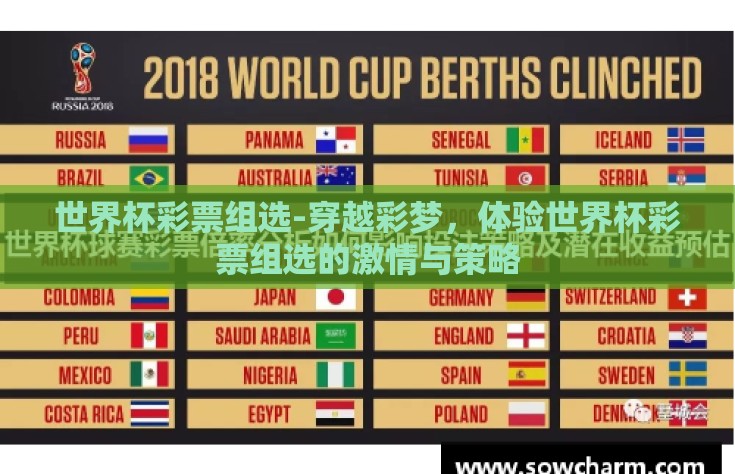 世界杯彩票组选-穿越彩梦，体验世界杯彩票组选的激情与策略