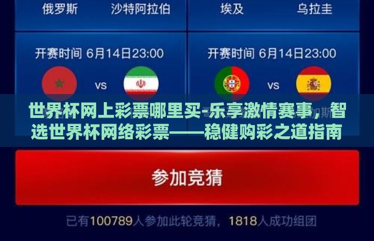 世界杯网上彩票哪里买-乐享激情赛事，智选世界杯网络彩票——稳健购彩之道指南