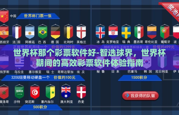 世界杯那个彩票软件好-智选球界，世界杯期间的高效彩票软件体验指南