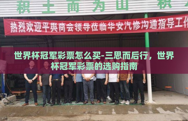 世界杯冠军彩票怎么买-三思而后行，世界杯冠军彩票的选购指南