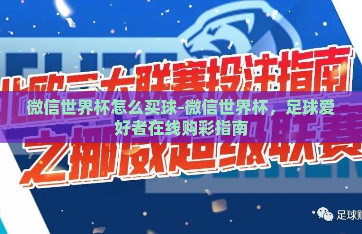 微信世界杯怎么买球-微信世界杯，足球爱好者在线购彩指南