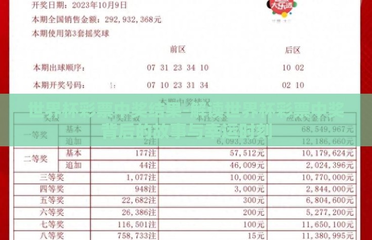 世界杯彩票中奖结果-解读世界杯彩票中奖背后的故事与幸运时刻