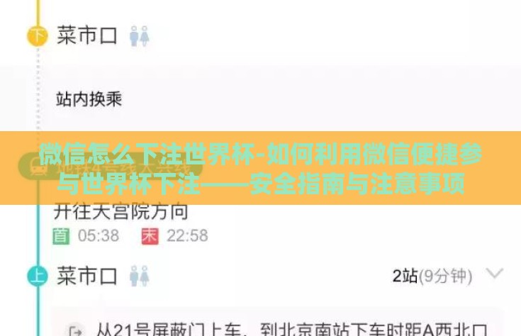 微信怎么下注世界杯-如何利用微信便捷参与世界杯下注——安全指南与注意事项