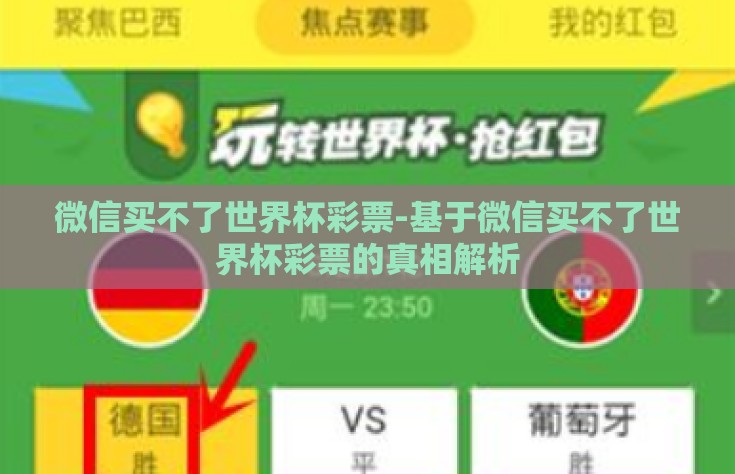 微信买不了世界杯彩票-基于微信买不了世界杯彩票的真相解析