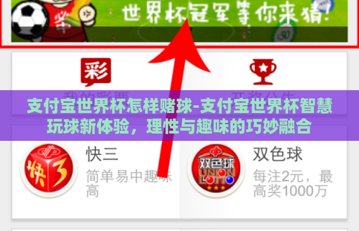 支付宝世界杯怎样赌球-支付宝世界杯智慧玩球新体验，理性与趣味的巧妙融合