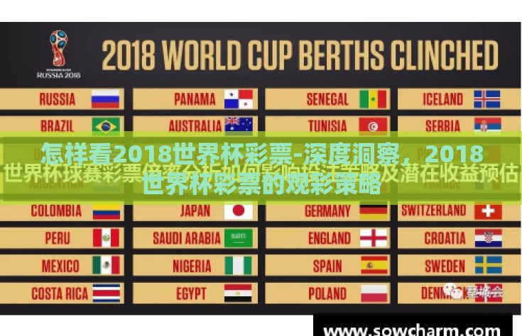 怎样看2018世界杯彩票-深度洞察，2018世界杯彩票的观彩策略